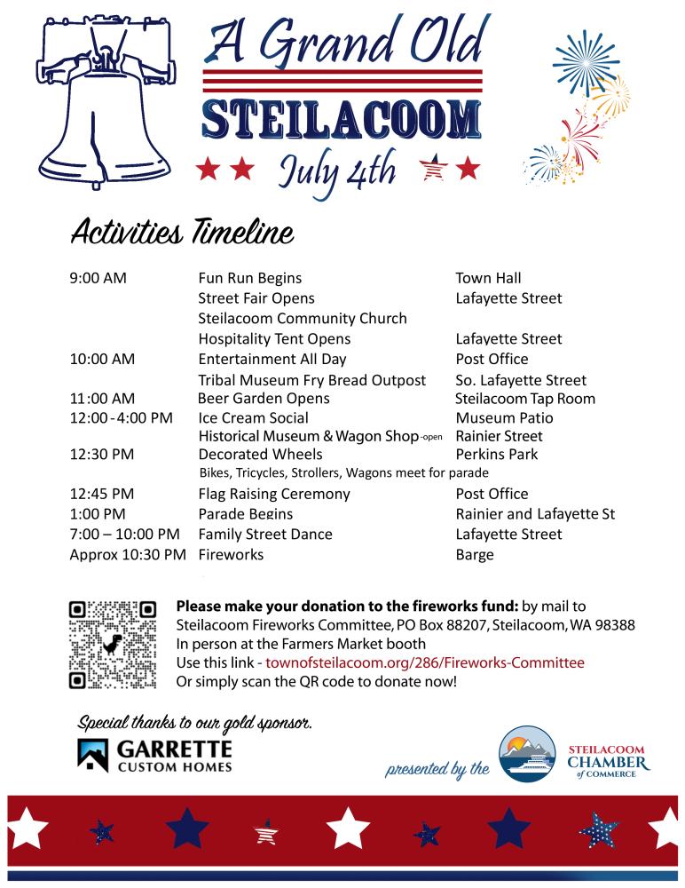 Steilacoom’s 4th of July Parade Event Timeline