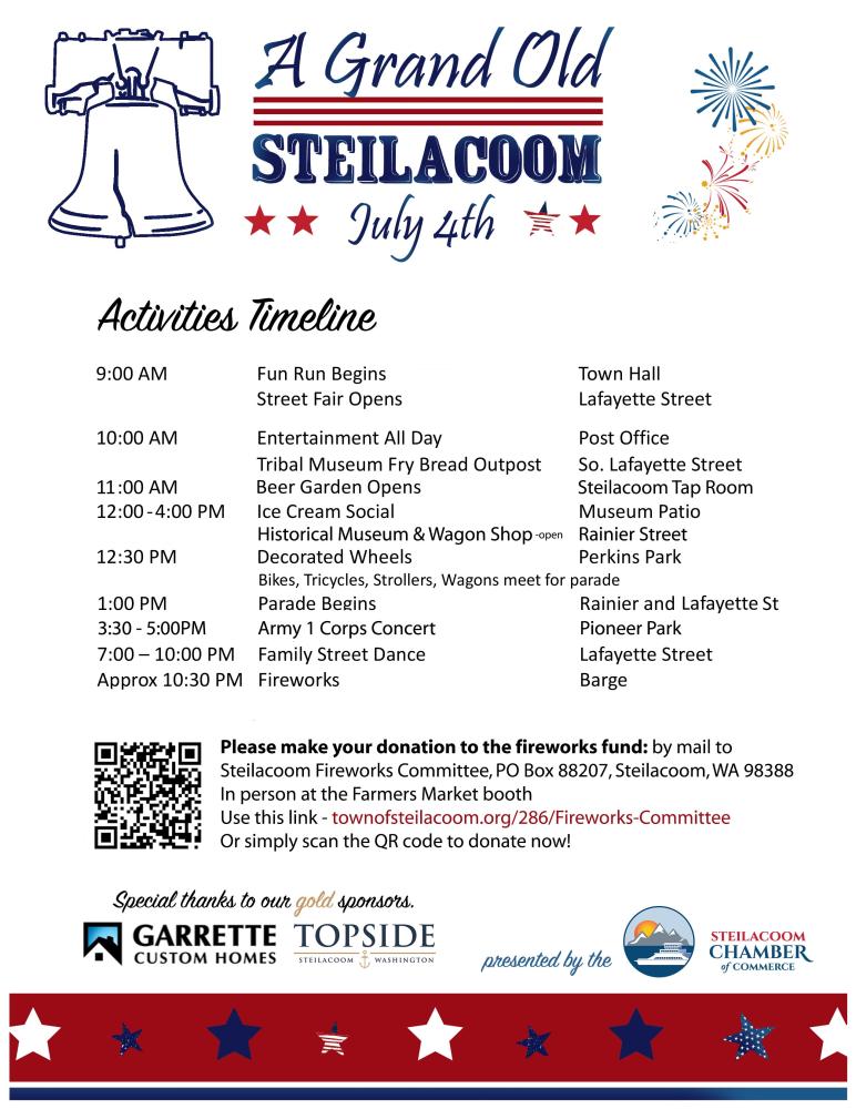 Steilacoom’s 2025 4th of July Parade & Fireworks