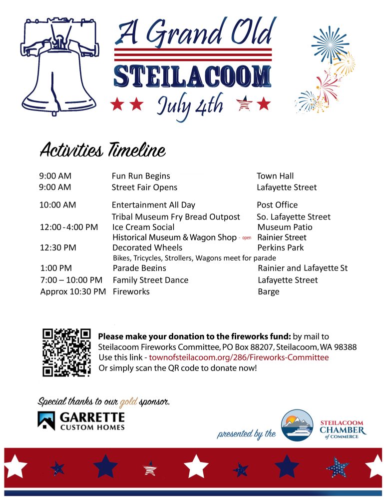 Steilacoom’s 2026 4th of July Parade & Fireworks